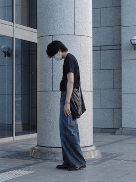 「ATTACHMENT（アタッチメント）のアイテム」を使った、Kuuさん（メンズ・180cm）の夏コーディネート