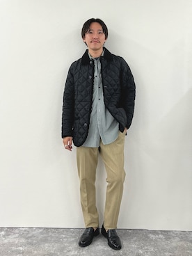 「NOLLEY'S goodman（ノーリーズグッドマン）のアイテム（ローファー）」を使った、nishiokaさん（メンズ・169cm）の秋コーディネート