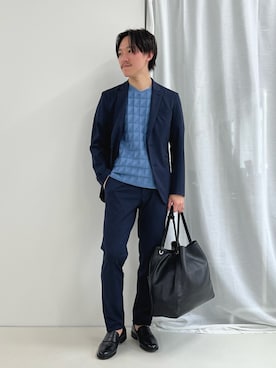 「NOLLEY'S goodman（ノーリーズグッドマン）のアイテム（ローファー）」を使った、nishiokaさん（メンズ・169cm）の春コーディネート