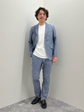 「NOLLEY’S（ノーリーズ）のアイテム（シューズ）」を使った、nishiokaさん（メンズ・169cm）の冬コーディネート
