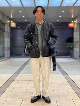 「NOLLEY'S goodman（ノーリーズグッドマン）のアイテム（ニット/セーター）」を使った、nishiokaさん（メンズ・169cm）の秋コーディネート