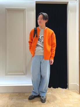 「NOLLEY'S goodman（ノーリーズグッドマン）のアイテム（スウェット）」を使った、nishiokaさん（メンズ・169cm）の冬コーディネート