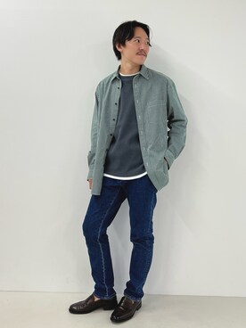 「NOLLEY'S goodman（ノーリーズグッドマン）のアイテム（トップス）」を使った、nishiokaさん（メンズ・169cm）の秋コーディネート