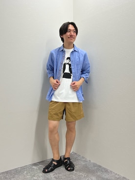 「Paraboot（パラブーツ）のアイテム（サンダル）」を使った、nishiokaさん（メンズ・169cm）の春コーディネート