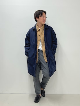 「NOLLEY'S goodman（ノーリーズグッドマン）のアイテム（ローファー）」を使った、nishiokaさん（メンズ・169cm）の秋コーディネート