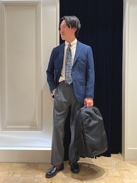 「NOLLEY'S goodman（ノーリーズグッドマン）のアイテム（テーラードジャケット）」を使った、nishiokaさん（メンズ・169cm）の春コーディネート