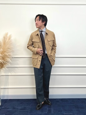 「ファッションを楽しもう」｜「アイテム（ミリタリージャケット）」を使った、nishiokaさん（メンズ・169cm）の秋コーディネート