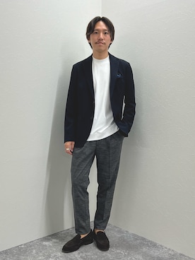 「NOLLEY'S goodman（ノーリーズグッドマン）のアイテム（その他パンツ）」を使った、nishiokaさん（メンズ・169cm）の秋コーディネート