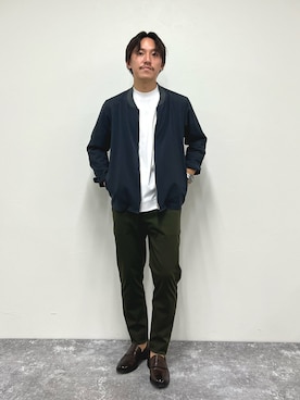 「NOLLEY'S goodman（ノーリーズグッドマン）のアイテム（ブルゾン）」を使った、nishiokaさん（メンズ・169cm）の夏コーディネート
