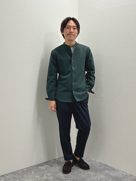 「NOLLEY'S goodman（ノーリーズグッドマン）のアイテム（その他パンツ）」を使った、nishiokaさん（メンズ・169cm）の秋コーディネート