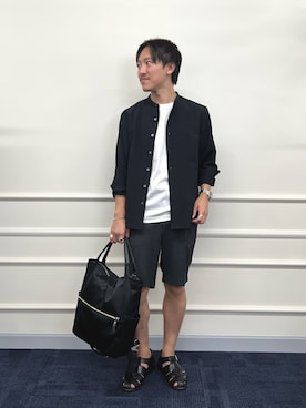 「Paraboot（パラブーツ）のアイテム（サンダル）」を使った、nishiokaさん（メンズ・169cm）の夏コーディネート