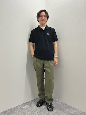 「Paraboot（パラブーツ）のアイテム（サンダル）」を使った、nishiokaさん（メンズ・169cm）の夏コーディネート
