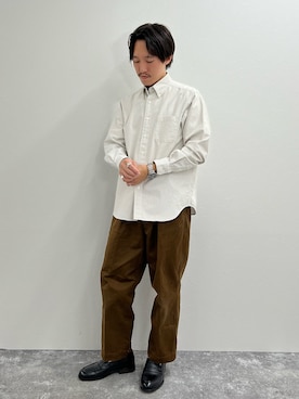 「NOLLEY'S goodman（ノーリーズグッドマン）のアイテム（ローファー）」を使った、nishiokaさん（メンズ・169cm）の秋コーディネート