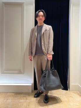 「NOLLEY'S goodman（ノーリーズグッドマン）のアイテム（テーラードジャケット）」を使った、nishiokaさん（メンズ・169cm）の冬コーディネート