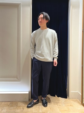「NOLLEY'S goodman（ノーリーズグッドマン）のアイテム（ニット/セーター）」を使った、nishiokaさん（メンズ・169cm）の春コーディネート