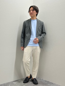 「NOLLEY'S goodman（ノーリーズグッドマン）のアイテム（テーラードジャケット）」を使った、nishiokaさん（メンズ・169cm）の夏コーディネート