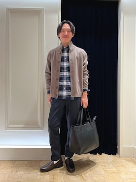 「NOLLEY'S goodman（ノーリーズグッドマン）のアイテム（ローファー）」を使った、nishiokaさん（メンズ・169cm）の冬コーディネート