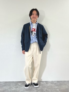 「TAION（タイオン）のアイテム（ブルゾン）」を使った、nishiokaさん（メンズ・169cm）の冬コーディネート