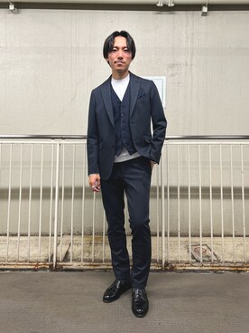「NOLLEY'S goodman（ノーリーズグッドマン）のアイテム（ベスト）」を使った、nishiokaさん（メンズ・169cm）の秋コーディネート