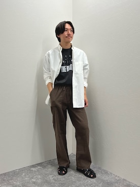 「Paraboot（パラブーツ）のアイテム（サンダル）」を使った、nishiokaさん（メンズ・169cm）の春コーディネート