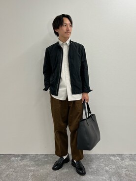 「NOLLEY'S goodman（ノーリーズグッドマン）のアイテム（ローファー）」を使った、nishiokaさん（メンズ・169cm）の秋コーディネート