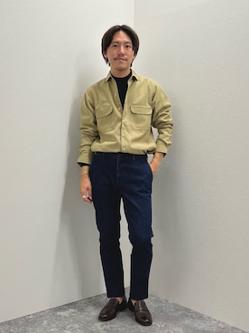 「NOLLEY'S goodman（ノーリーズグッドマン）のアイテム（ローファー）」を使った、nishiokaさん（メンズ・169cm）の夏コーディネート