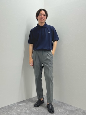 「NOLLEY'S goodman（ノーリーズグッドマン）のアイテム（ローファー）」を使った、nishiokaさん（メンズ・169cm）の夏コーディネート