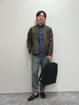 「アイテム（シャツ/ブラウス、ブラウン系）」を使った、nishiokaさん（メンズ・169cm）の冬コーディネート