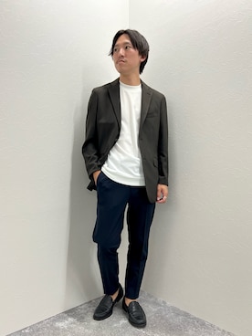 「NOLLEY'S goodman（ノーリーズグッドマン）のアイテム（テーラードジャケット）」を使った、nishiokaさん（メンズ・169cm）の夏コーディネート