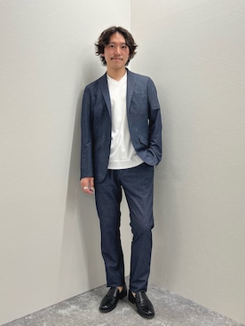 「NOLLEY’S（ノーリーズ）のアイテム（シューズ）」を使った、nishiokaさん（メンズ・169cm）の春コーディネート