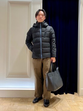 「Stutostein Nolley's（シュテットシュタインノーリーズ）のアイテム（ダウンジャケット/コート）」を使った、nishiokaさん（メンズ・169cm）の冬コーディネート