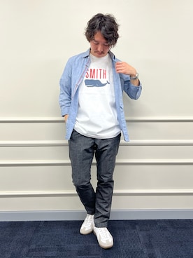 「NOLLEY'S goodman（ノーリーズグッドマン）のアイテム」を使った、nishiokaさん（メンズ・169cm）の冬コーディネート