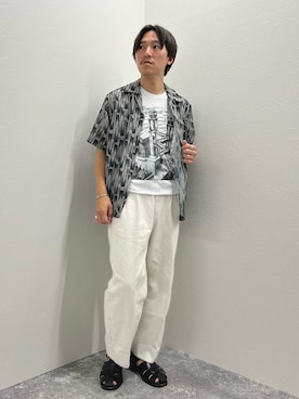 「Paraboot（パラブーツ）のアイテム（サンダル）」を使った、nishiokaさん（メンズ・169cm）の夏コーディネート