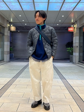 「TAION（タイオン）のアイテム（ブルゾン）」を使った、nishiokaさん（メンズ・169cm）の秋コーディネート