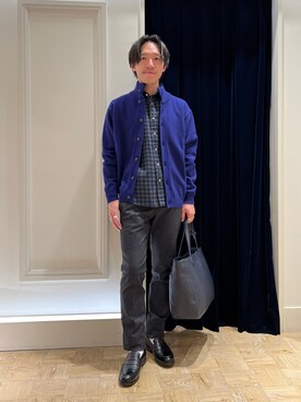 「Stutostein Nolley's（シュテットシュタインノーリーズ）のアイテム（バッグ）」を使った、nishiokaさん（メンズ・169cm）の冬コーディネート