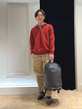 「NOLLEY'S goodman（ノーリーズグッドマン）のアイテム（ニット/セーター）」を使った、nishiokaさん（メンズ・169cm）の冬コーディネート