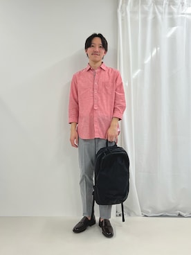 「NOLLEY'S goodman（ノーリーズグッドマン）のアイテム（ローファー）」を使った、nishiokaさん（メンズ・169cm）の春コーディネート