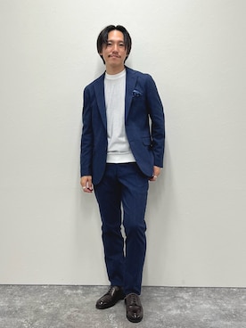 「NOLLEY'S goodman（ノーリーズグッドマン）のアイテム（シューズ）」を使った、nishiokaさん（メンズ・169cm）の秋コーディネート