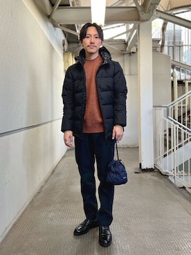 「NOLLEY'S goodman（ノーリーズグッドマン）のアイテム（ニット/セーター）」を使った、nishiokaさん（メンズ・169cm）の冬コーディネート