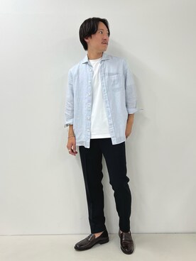 「NOLLEY'S goodman（ノーリーズグッドマン）のアイテム（その他パンツ）」を使った、nishiokaさん（メンズ・169cm）の夏コーディネート