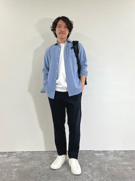 「NOLLEY’S（ノーリーズ）のアイテム（バッグ）」を使った、nishiokaさん（メンズ・169cm）の春コーディネート