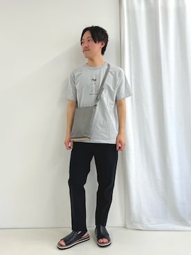 「Stutostein Nolley's（シュテットシュタインノーリーズ）のアイテム（サンダル）」を使った、nishiokaさん（メンズ・169cm）の春コーディネート