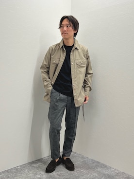 「NOLLEY'S goodman（ノーリーズグッドマン）のアイテム（その他パンツ）」を使った、nishiokaさん（メンズ・169cm）の秋コーディネート