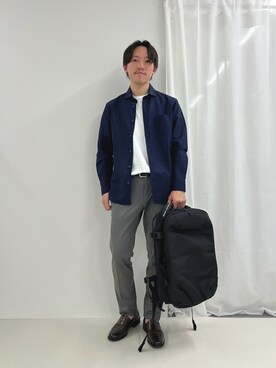 「NOLLEY'S goodman（ノーリーズグッドマン）のアイテム（ローファー）」を使った、nishiokaさん（メンズ・169cm）の春コーディネート