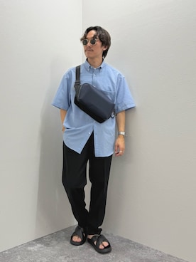 「NOLLEY’S（ノーリーズ）のアイテム」を使った、nishiokaさん（メンズ・169cm）の夏コーディネート