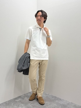 「アイテム（テーラードジャケット）」を使った、nishiokaさん（メンズ・169cm）の夏コーディネート