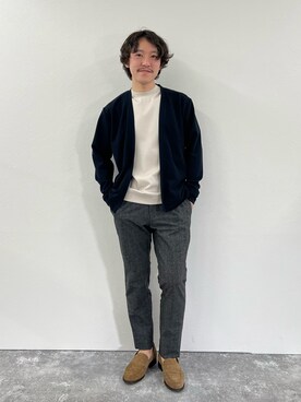 「NOLLEY’S（ノーリーズ）のアイテム（シューズ）」を使った、nishiokaさん（メンズ・169cm）の冬コーディネート