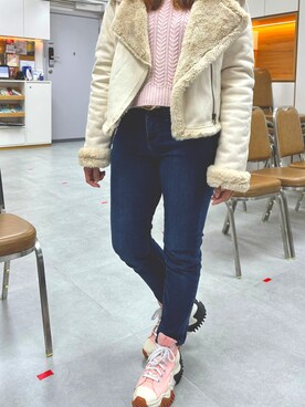 「RESEXXY（リゼクシー）のアイテム（ジャケット/アウター）」を使った、Diana Ngaiさん（レディース・155cm）の冬コーディネート