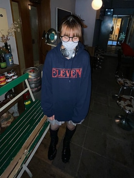 「アイテム（ヘッドフォン/イヤホン）」を使った、みみさん（レディース・157cm）の冬コーディネート