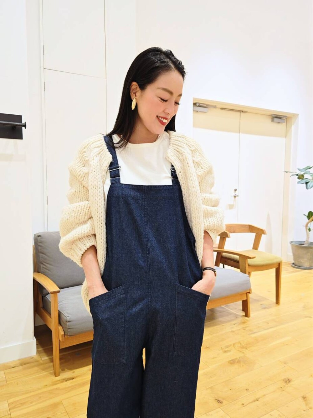 かぐれ（カグレ）の「バッククロスデニムサロペット（サロペット